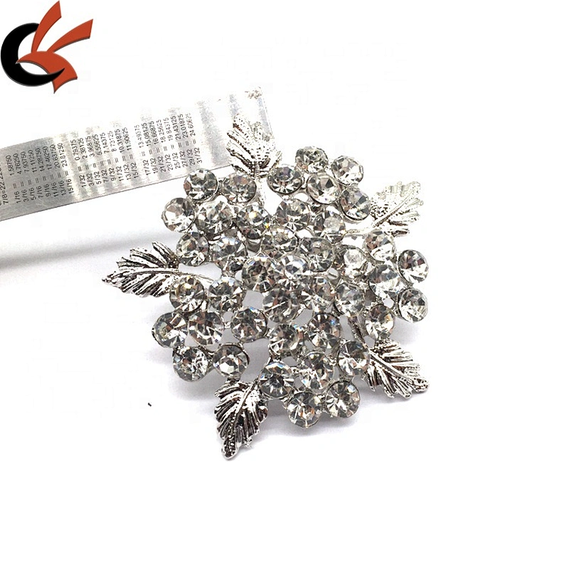 Women Fashion Vintage Diamante Wave Flower Lotus Star Leaf Crystal Rhinestone Brooch Pin