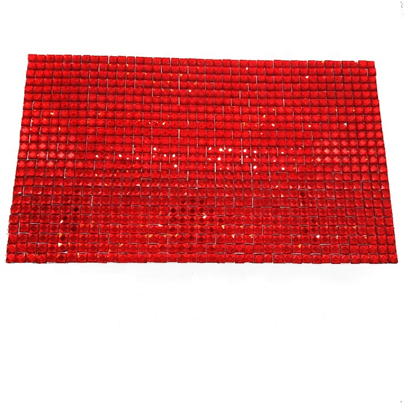 cheap costume red square glass jewelry heat transfer rhinestone sheet