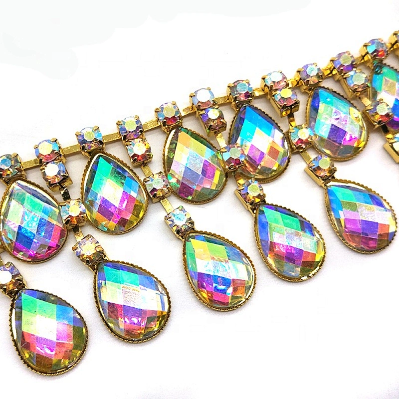 Factory Dance Dress Decoration AB Clear Rhinestone Trimming