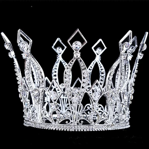 2020 Wholesale Rhinestone Hair Crown Tiara Bridal Wedding Hair Crown