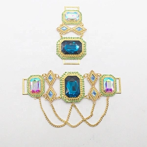 New Arrivals Fashion Women Sexy Crystal Square Metal Bikini Swimwear Two Pieces Sets Rhinestone Connector