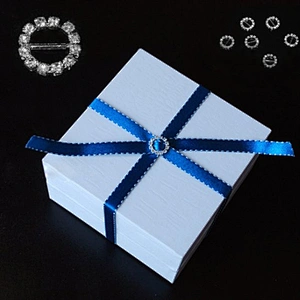 wholesale Circle rhinestone buckles wedding invitations ribbon buckles
