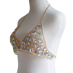 2020 Luxury Sexy Body chain Crystal Glitter Gem Bikini Body Jewelry