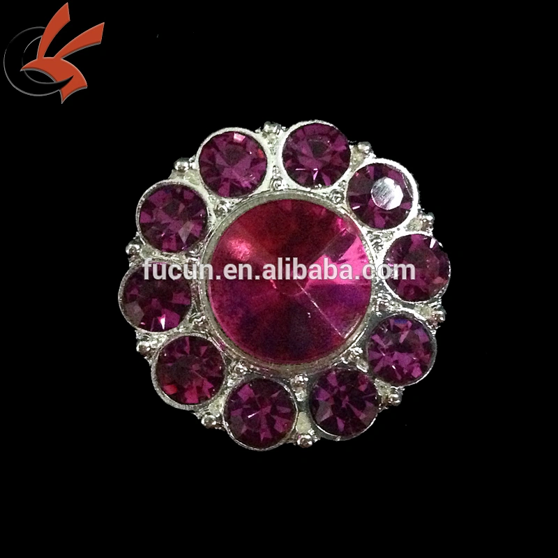 Small colors rhinestone brooch for wedding invitation cards or bouquets
