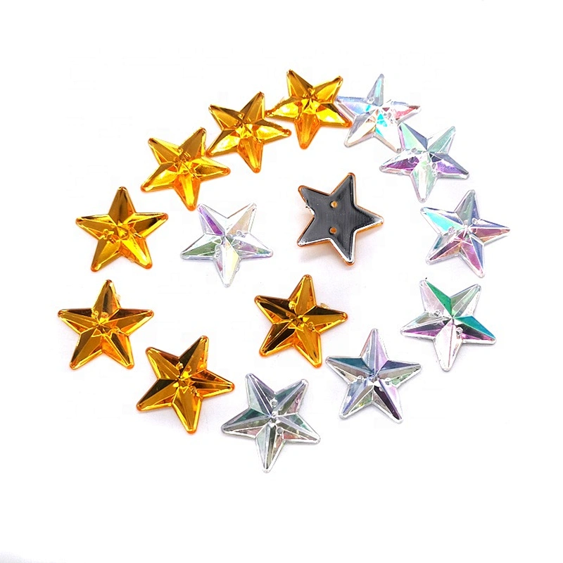Wholesale Flatback  Sew On Acrylic Stone Star Gems for Garment Decoration