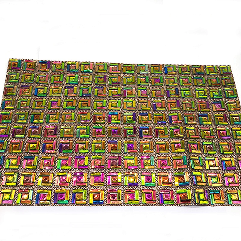 Wholesale 24*40 cm hot fix glass rhinestone mesh sheet for Garment
