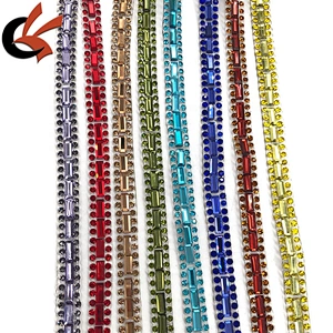 wholesale 8mm various colors hotfix iron on rhinestone ribbon tape trims