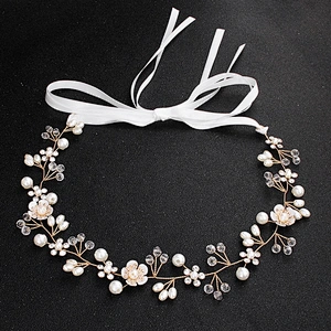 2020 handmade pearl crystal bead rhinestone fancy hair accessories