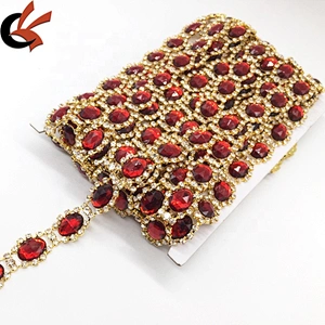 Rhinestones Trimming Type and 888 Crystal Acrylic & Resin Material Rhinestone Chain Trimming