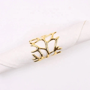 wedding restaurant decoration 2020 stocked stainless steel lightweight gold table napkin ring