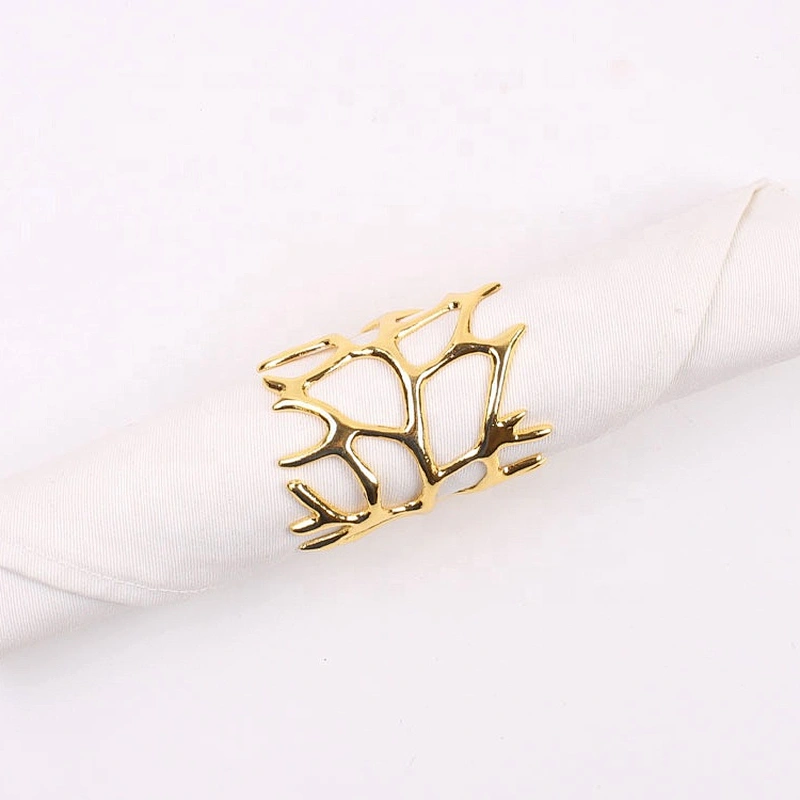 wedding restaurant decoration 2020 stocked stainless steel lightweight gold table napkin ring
