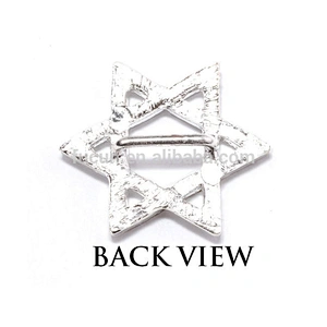Wholesale Rhinestone Star of David Ribbon Slider Buckle