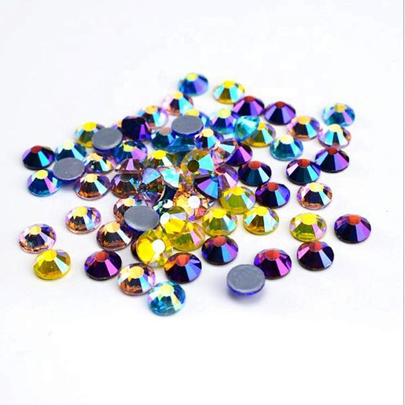 China factory hot glue base flat back #212 vitrail medium ss20 crystal hot fix rhinestone for bikinis decoration