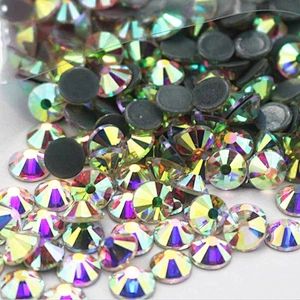 factory wholesale bulk crystal AB non-hotfix silver base rhinestone transfer hot fix strass motif rhinestone