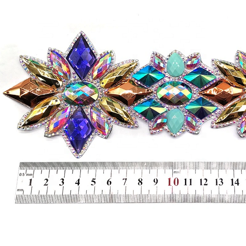 2021 Factory Custom Garment Accessories Heat Transfer Resin Rhinestone Trimming