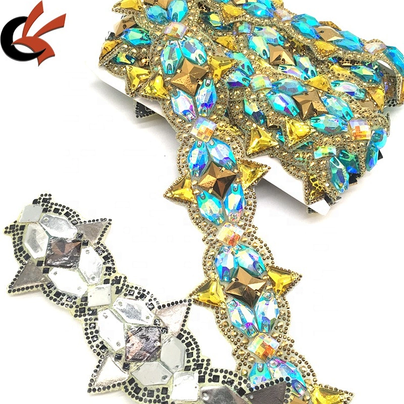 Crystal Iron On Glue Rhinestone With Resin Strass DIY Colorful Dress Rhinestones Trims For Clothing