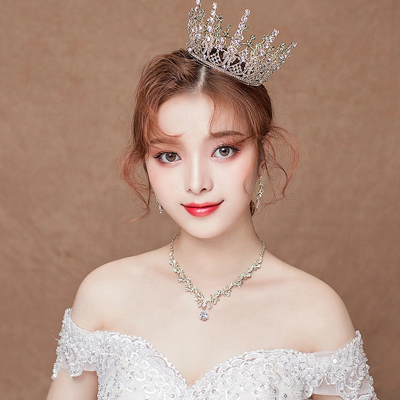 Bling Crystal Wedding Jewelry Sets for Bride necklace,earings
