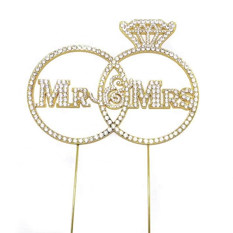 2020 Even & party supply Mr & Mrs Rhinestone Monogram Wedding Cake Topper