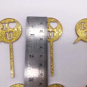 Wholesale Glitter Cake inserted card Cupcake topper