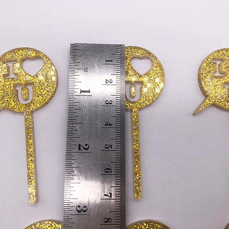 Wholesale Glitter Cake inserted card Cupcake topper