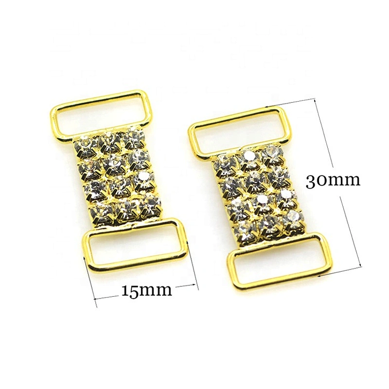 gold jewelry rhinestone bikini connector crystal rhinestone bikini buckles