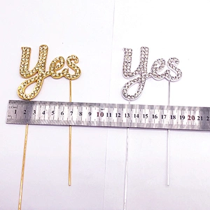wedding cake accessories She said yes crystal cake topper