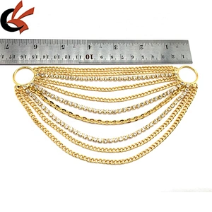 Custom Fashion Man-made Diamond Swimwear Europe Female Bikinis Ornament Hanging Cycle Chain Rhinestone Connector