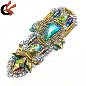 Wholesale Carnival colors crystal rhinestone iron on patch appliques