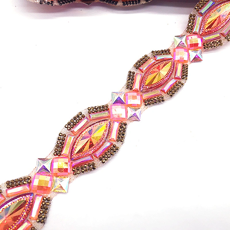 Bulk wholesale Hot fix garment trim iron on rhinestone Apparel applique
