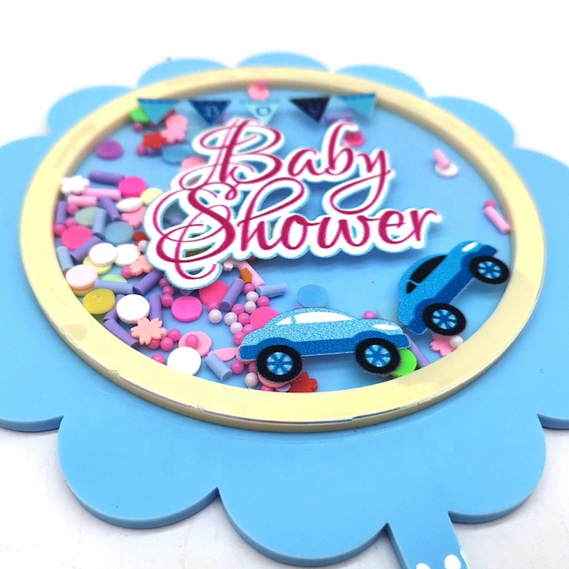 2020 New Arrival Glitter Attractive Baby Shower Acrylic  Cake Topper