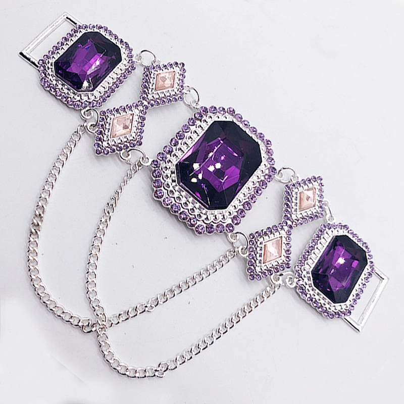2020 fashion style  Diamante Rhinestone Chain Glass Stone Bikini Connector  for swimwear