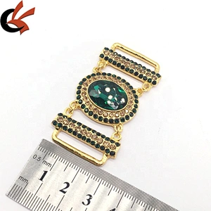 Bikini connector ornament gold setting rhinestone bikini connector for women