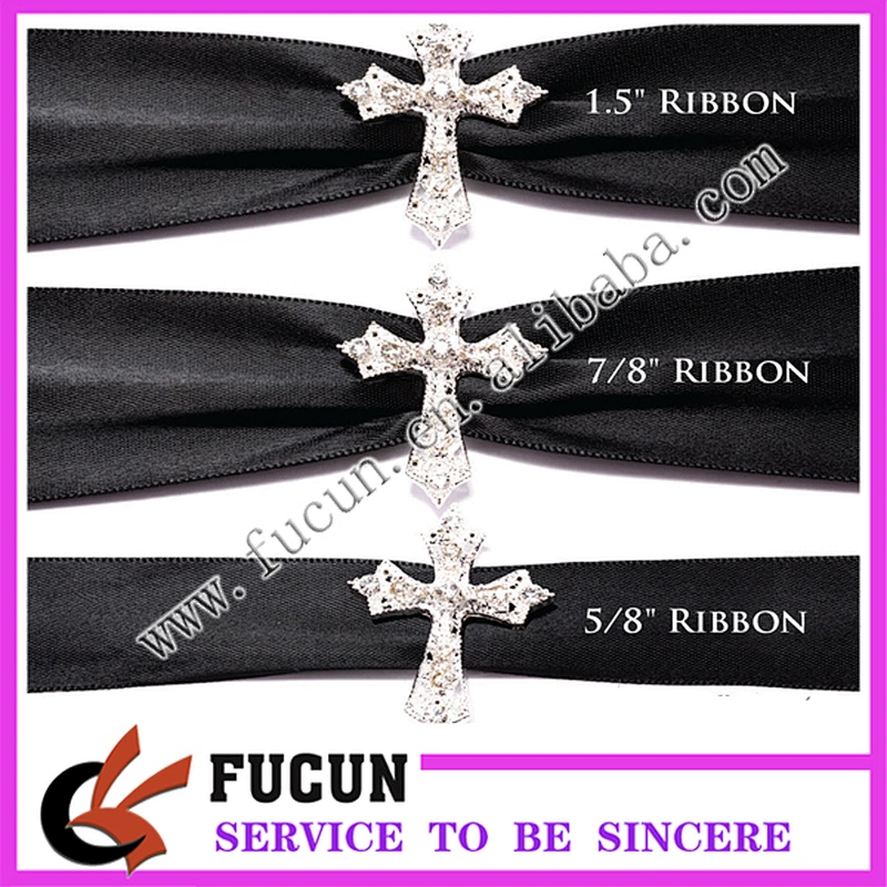Crystal Cross Rhinestone buckles for Wedding Cake Decoration Gift Box Candle Ribbon Brooch Bouquet