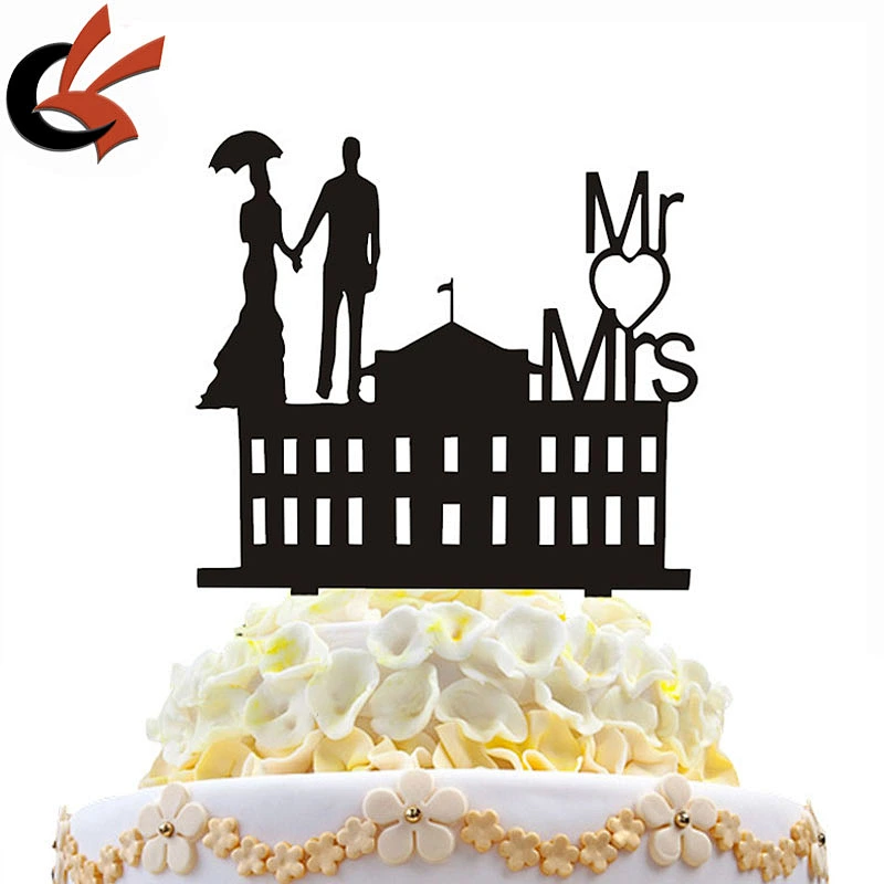 New Romantic Wedding Acrylic Cake Topper MR MRS Lovely Wedding Decoration