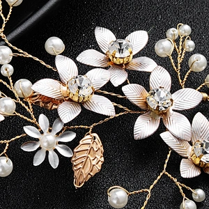 2020 Wholesale Elegant wedding crystal bridal hair accessories flower hair decorations