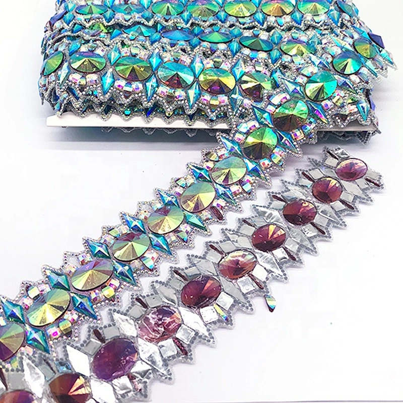 Top hot fix bead trimming for wedding dress garment