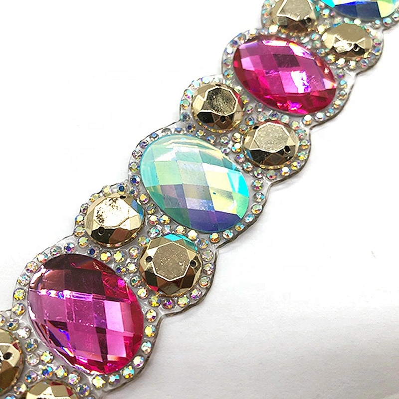 Customized High Quality colorful Hot fix Resin Stone Hot Fix Rhinestone Trimming