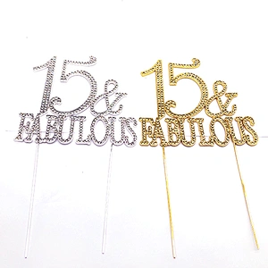 top ranking supplier rhinestone cake topper for them party cake accessories