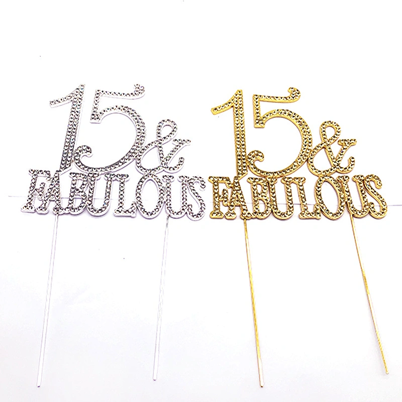 top ranking supplier rhinestone cake topper for them party cake accessories
