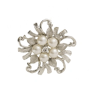 New product 2021 arrival fashion charm metal gold and silver pearl imitated brooches pin