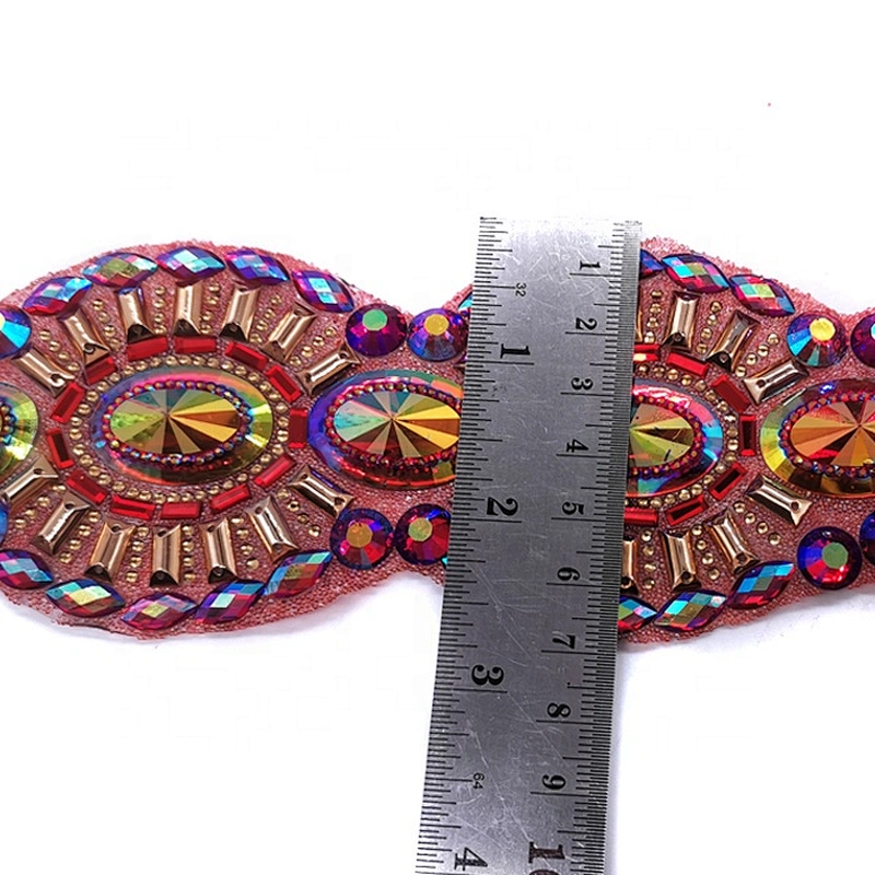 Wholesale Carnival Dress Decorative Hot Fix Resin Rhinestone Trimming Motif