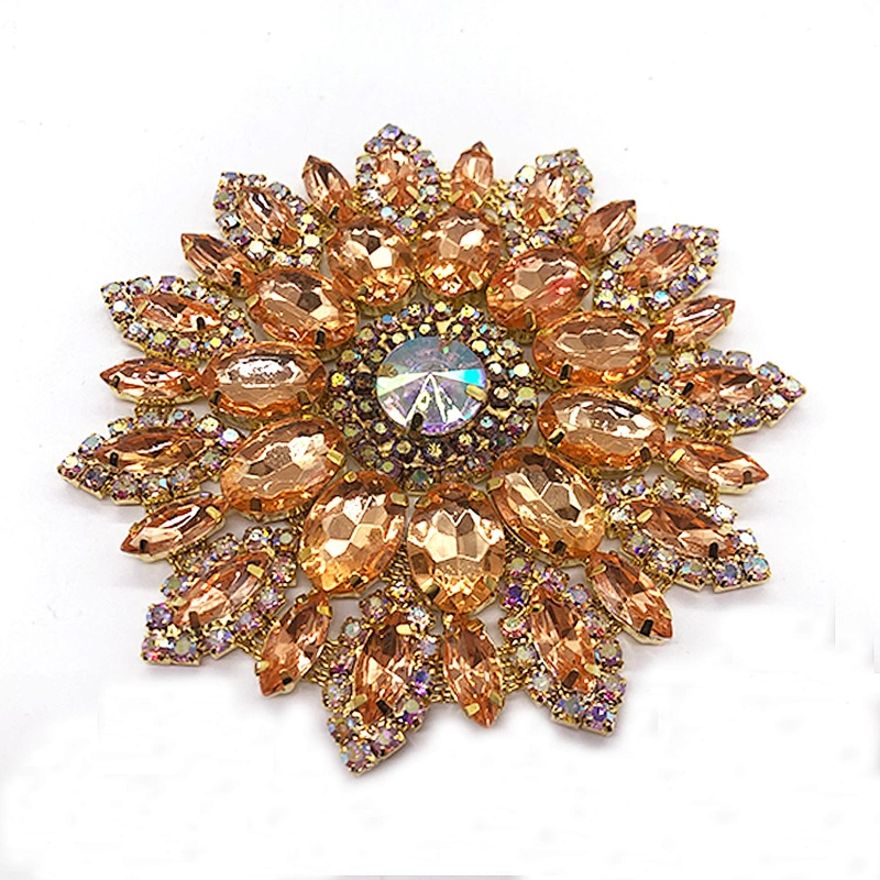 latest designs topaz sapphire red green purple color large brooch