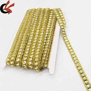 Top quality garment accessories trim types hot fix rhinestone transfer tape trimming
