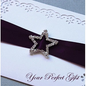 Wholesale Rhinestone Star of David Ribbon Slider Buckle