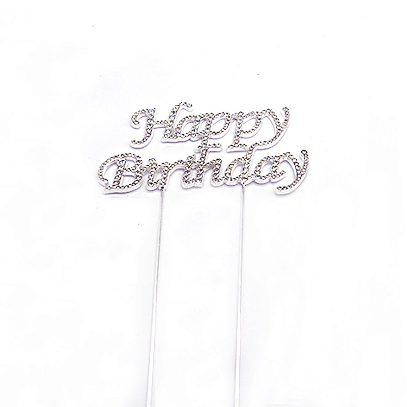 Bling Cake Topper Happy Birthday crystal Topper Birthday Party Cake Decoration