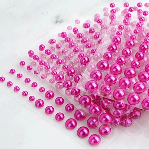 99 Pcs Multi-sized Self Adhesive Pearl Rhinestone DIY Stickers