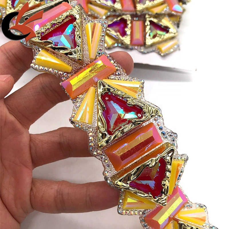 Wholesale Fashion styles Gems Iron on rhinestone trims