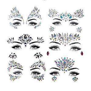 Wholesale Face Jewelry Sticker Body Sticker Tattoo Crystal Glitter Stickers