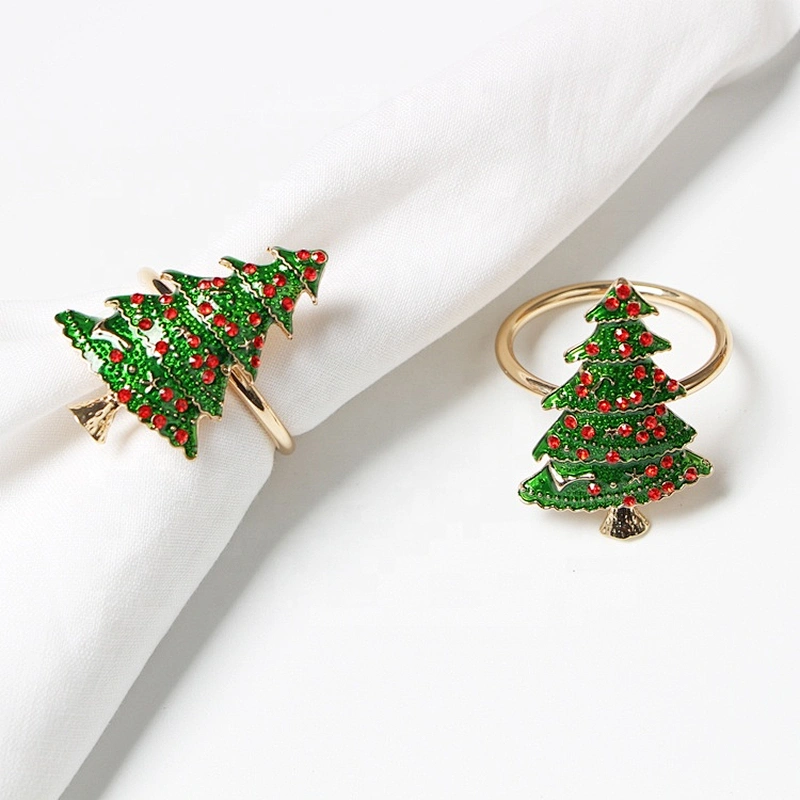 Factory producing European standard classic christmas crafts napkin rings