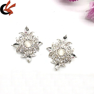 Custom Vintage Design Cloth Coat Colored Metal Setting Rhinestone Crystal Button For Clothing Accessories